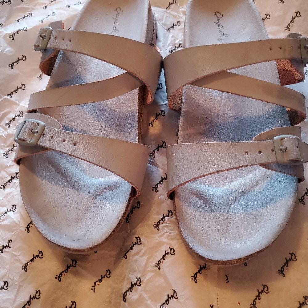 Ash Blue slide on sandal
